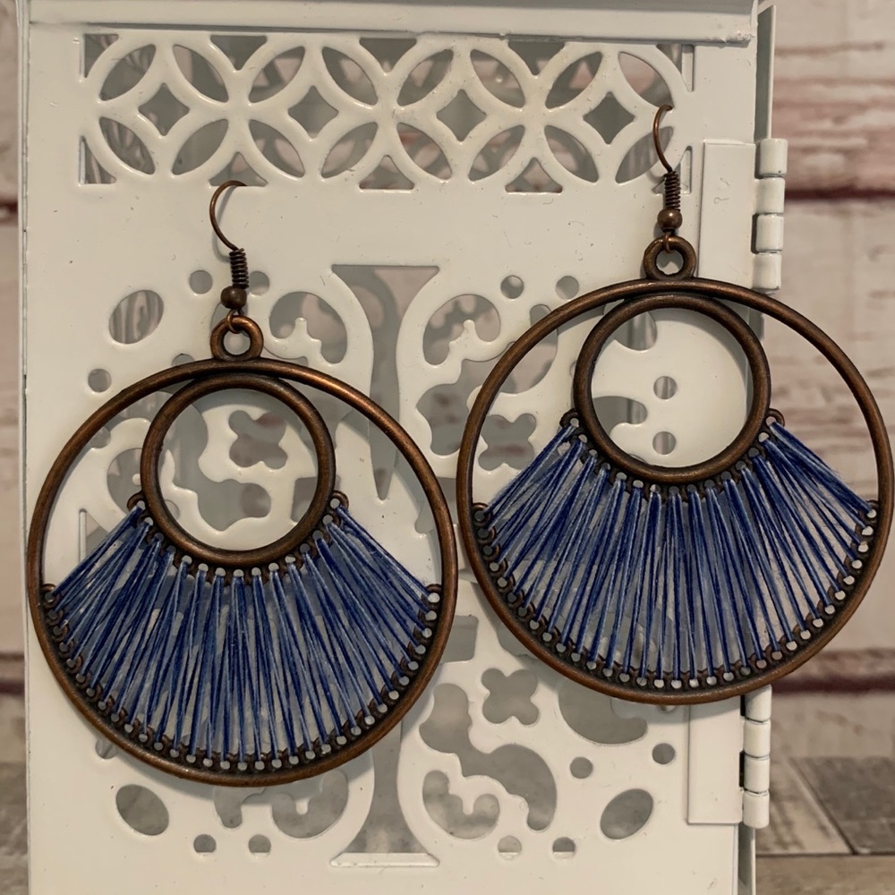 Copper Fan Earrings